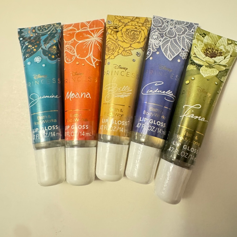 Bath & Body Works Disney Princess set of 5 Lip Gloss NWT Limited Edition